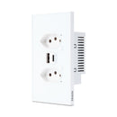 Tomada Inteligente Wifi Soft Touch Série Vênus com USB-A+USB-C