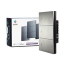 Interruptor Inteligente Série Mercúrio Tecla Metálico Flutuante 3 Tecla Zigbee