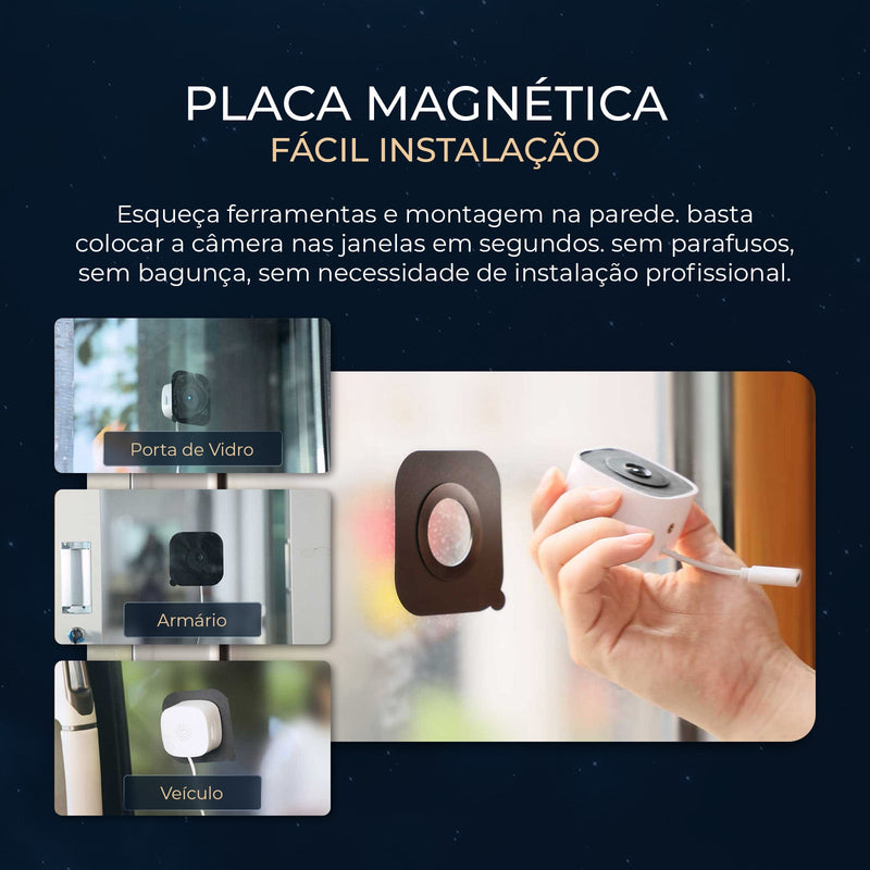 Câmera de Segurança Magnética Starlight EKAZA