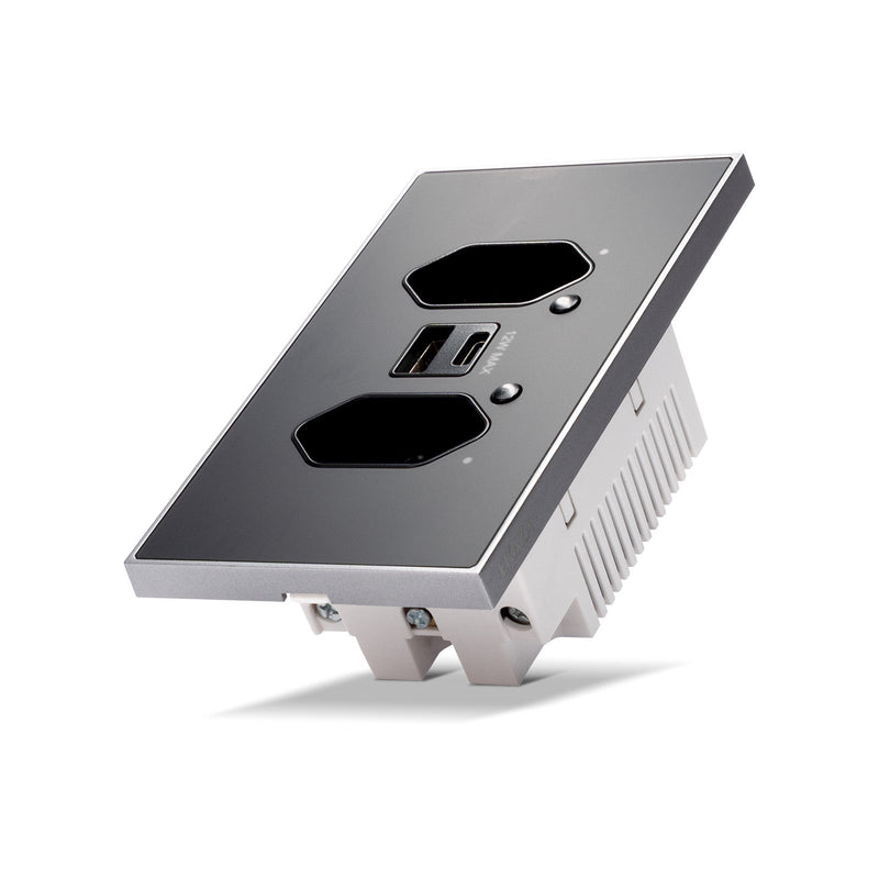 Tomada Inteligente Wifi Soft Touch Série Vênus com USB-A+USB-C