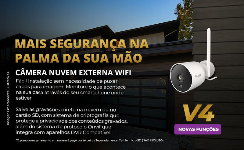 Câmera De Segurança Externa Nuvem 2K T2233