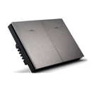 Interruptor Inteligente Série Mercúrio Tecla Metálico Flutuante 2 Teclas Zigbee